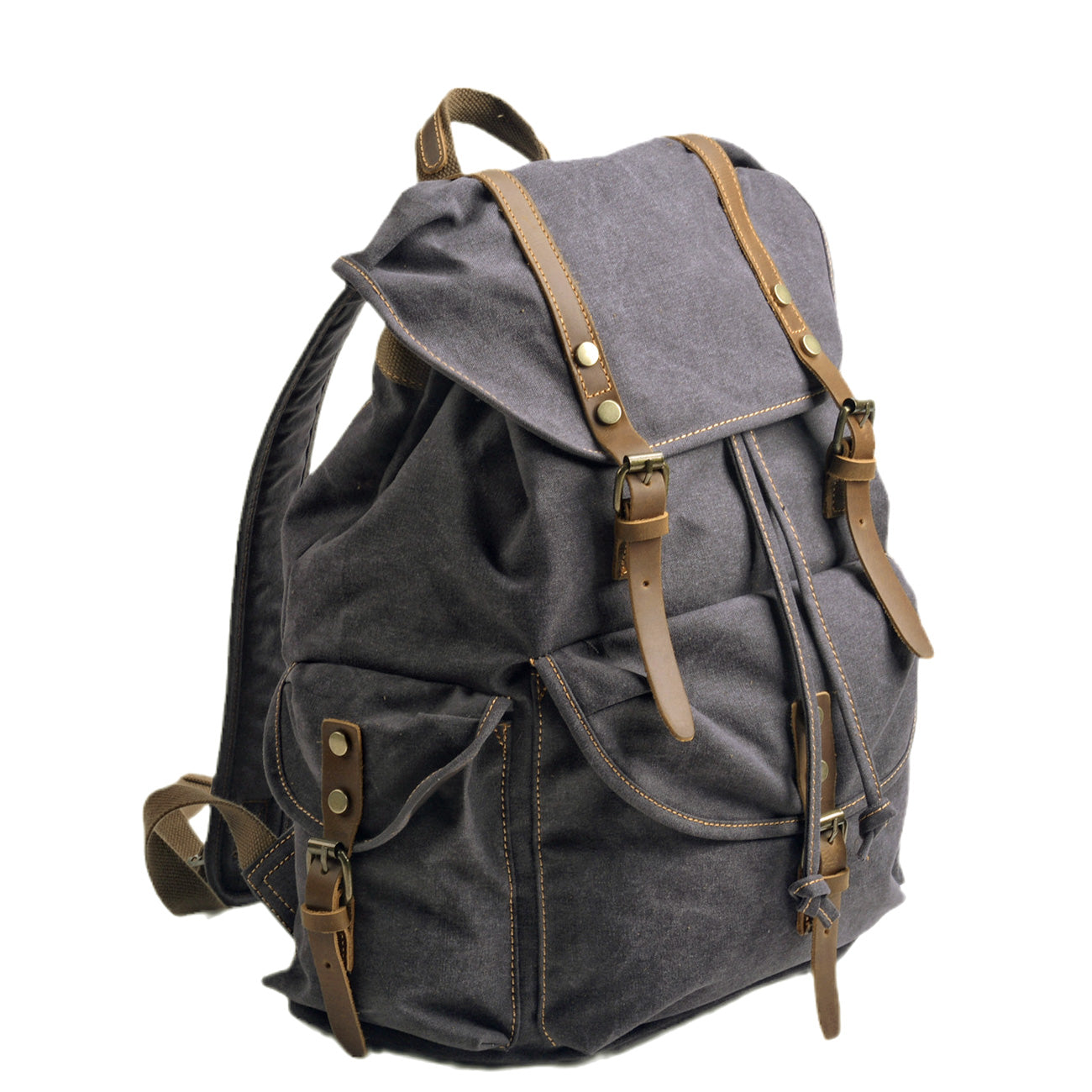 Vintage Canvas Rucksack mit mehreren Fächern – Komfortabel und praktisch für den täglichen Gebrauch 5