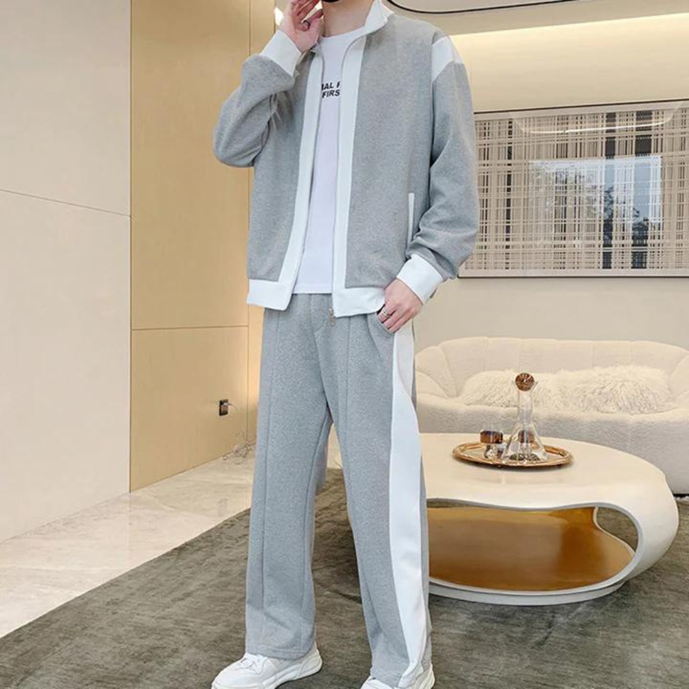 ZAN | Stylisches Sommer Set Für Männer Mit Atmungsaktiver Jacke Und Jogginghose 6