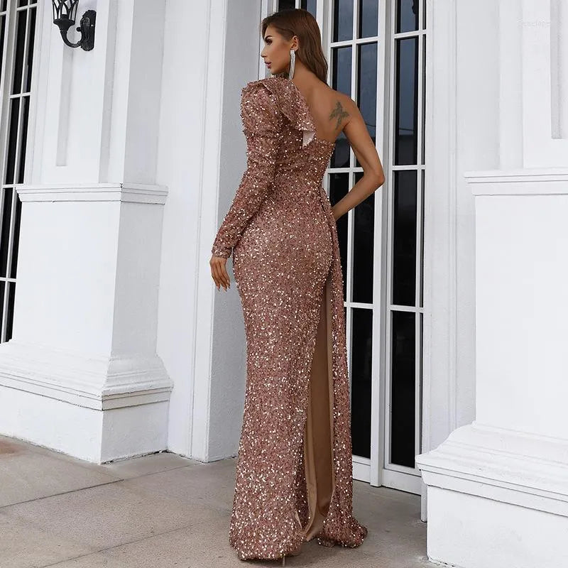 Evan | Elegantes Maxikleid Langarm Für Festliche Anlässe-3
