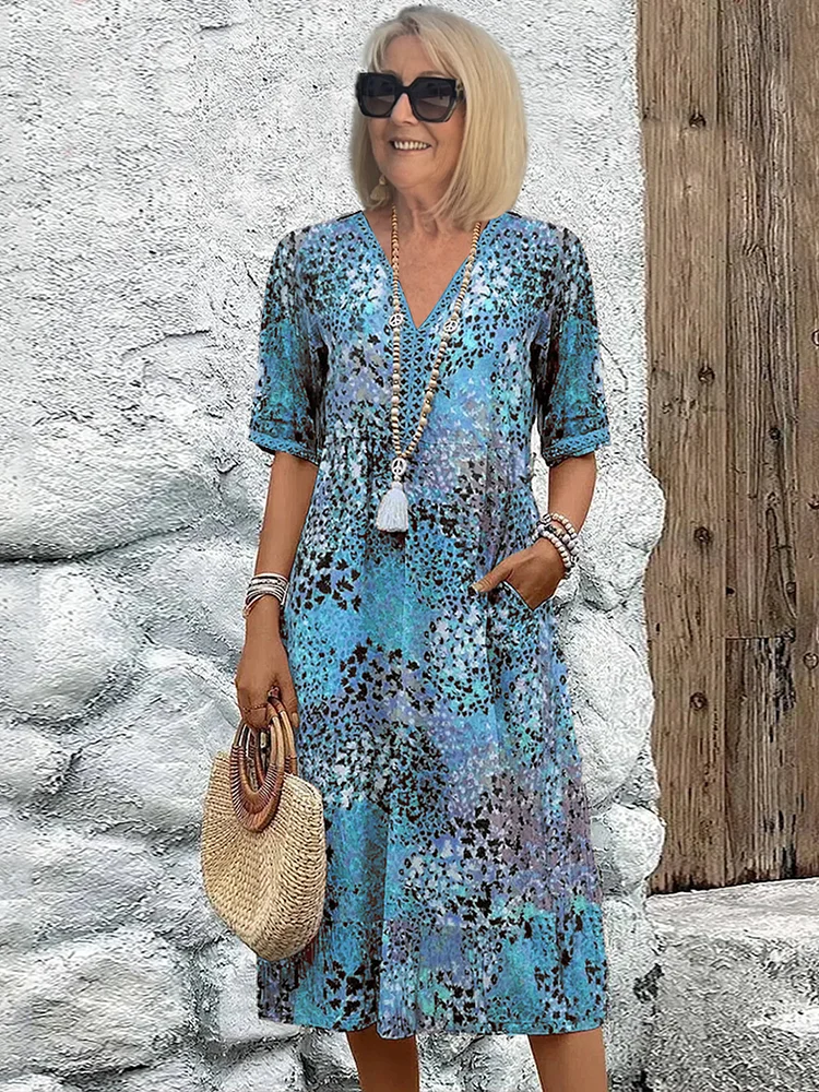Nina | Elegantes Midi Kleid Für Damen – Vielseitiges Sommerkleid Für Feste Und Alltag-3