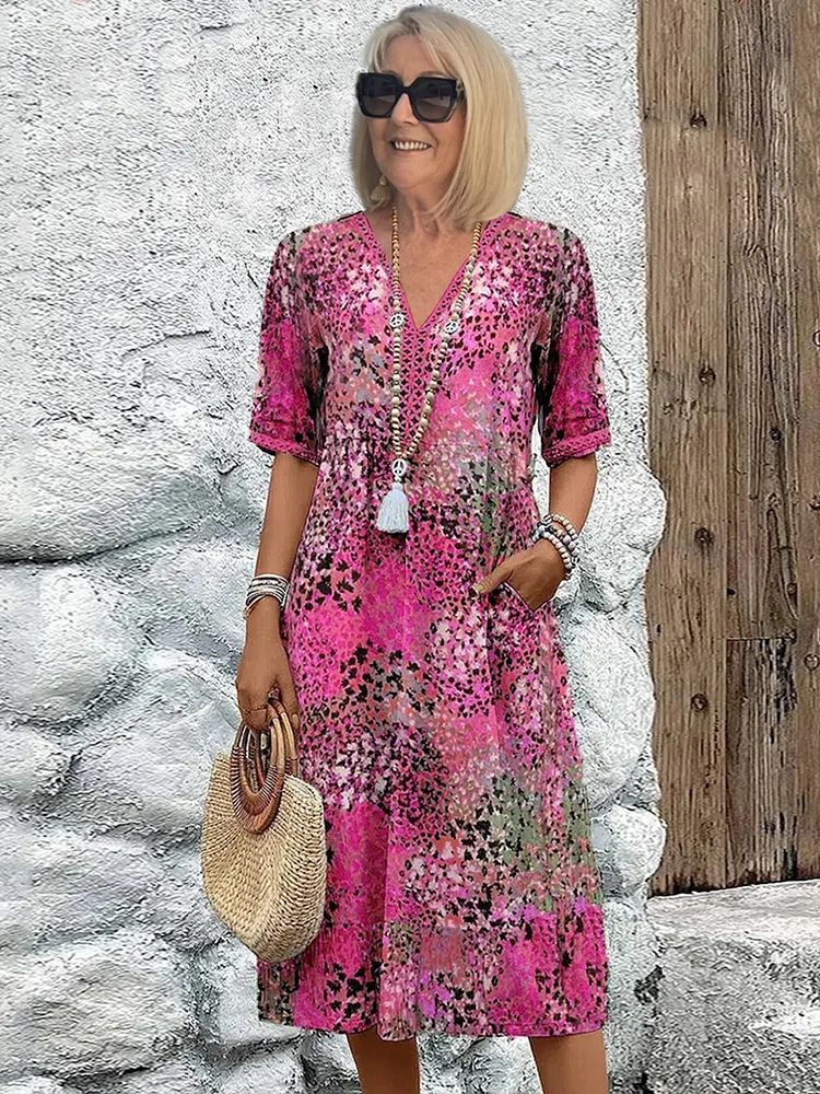 Variant image for Nina | Elegantes Midi Kleid Für Damen – Vielseitiges Sommerkleid Für Feste Und Alltag-19