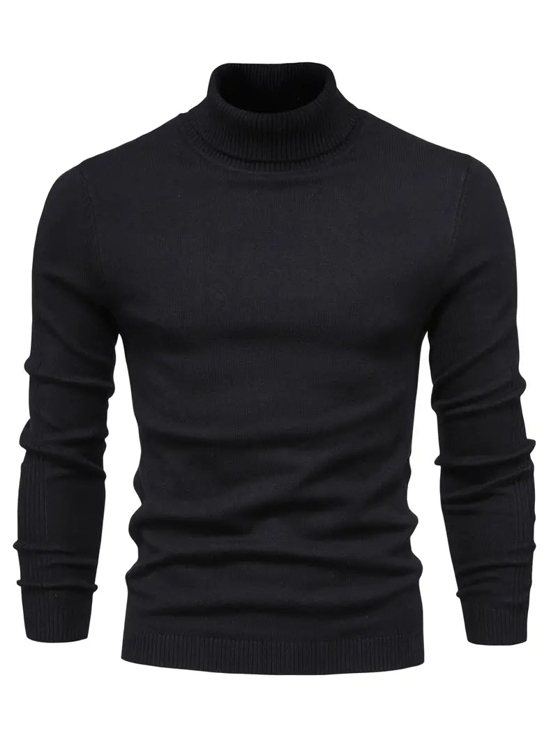 Pullover Herren Rollkragen Slim Fit | Langarm Smart Casual Hause Lune