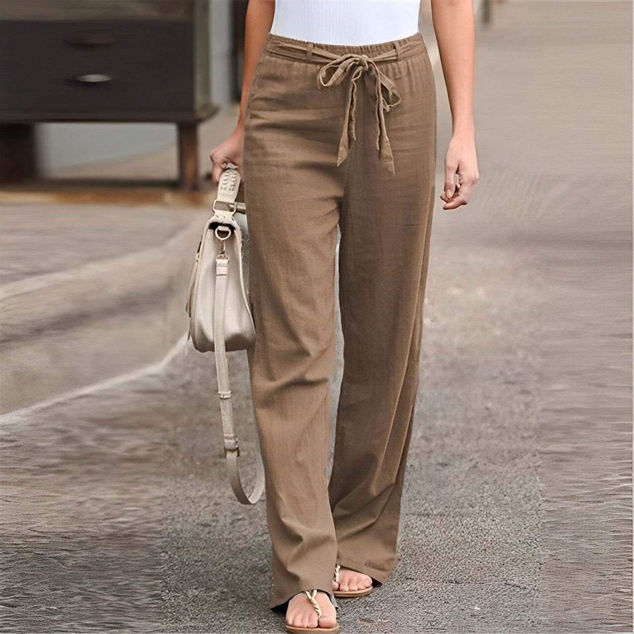 Xianna | Weiße Leinenhose Damen Für Elegante Sommerlooks 4