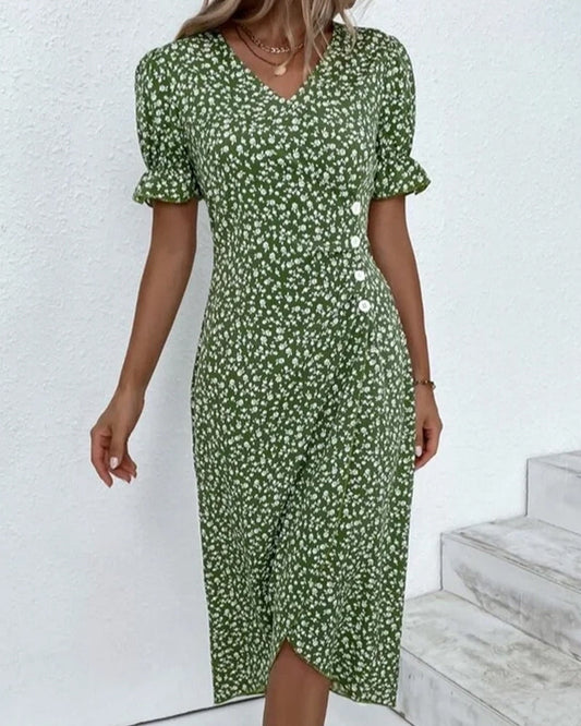 Sophie | Elegantes A-Linien Damenkleid Mit V-Ausschnitt Für Hochzeitsgäste-2