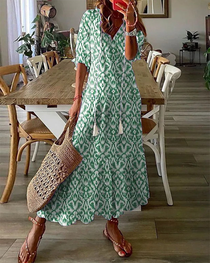 Patrice | Damen Langes Kleid A-Linie Maxikleid für Hochzeitsgast und Sommerpartys 3
