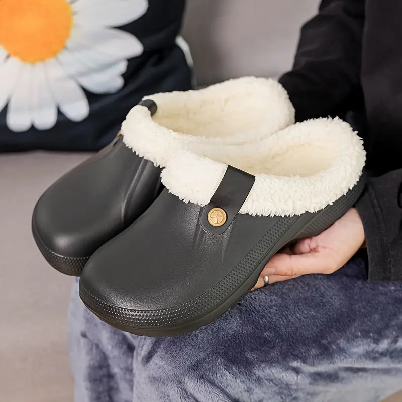 Johanna | Unisex Fleece gefütterte Clogs Hause Lune