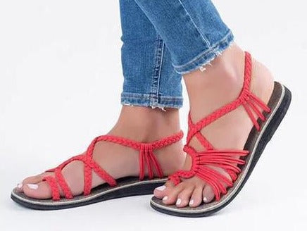 Lissa | Bunte Strandsandalen Für Damen Mit Verstellbaren Riemen Und Komfortablem Fußbett-2