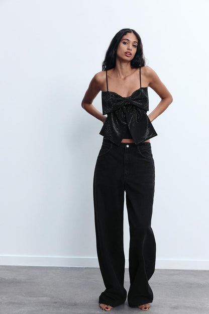 Luna | Glitzer Top Damen - Funkelndes Oberteil für Festliche Anlässe 4