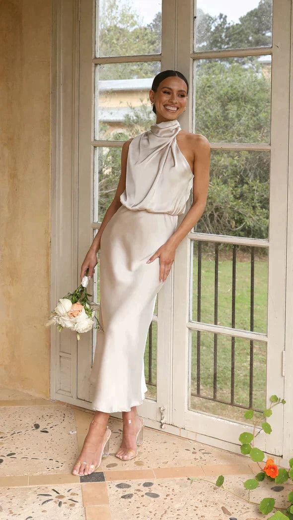 Élodie | Luxuriöses Abendkleid Aus Satin Für Hochzeiten Und Formelle Anlässe 1
