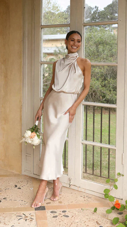 Élodie | Luxuriöses Abendkleid Aus Satin Für Hochzeiten Und Formelle Anlässe 1