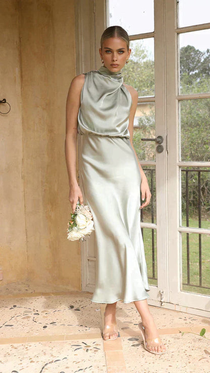 Élodie | Luxuriöses Abendkleid Aus Satin Für Hochzeiten Und Formelle Anlässe 3