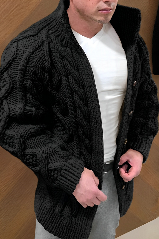 Warme Strickjacke mit Zopfmuster Hause Lune