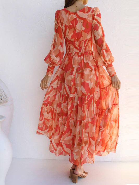 Aiza | Ungezwungenes V-Ausschnitt Midi Kleid - Müheloser Stil & Komfort-2
