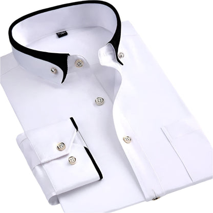 Elrik | Elegantes Langarm-Hemd Für Herren In Hochwertiger Baumwolle 3