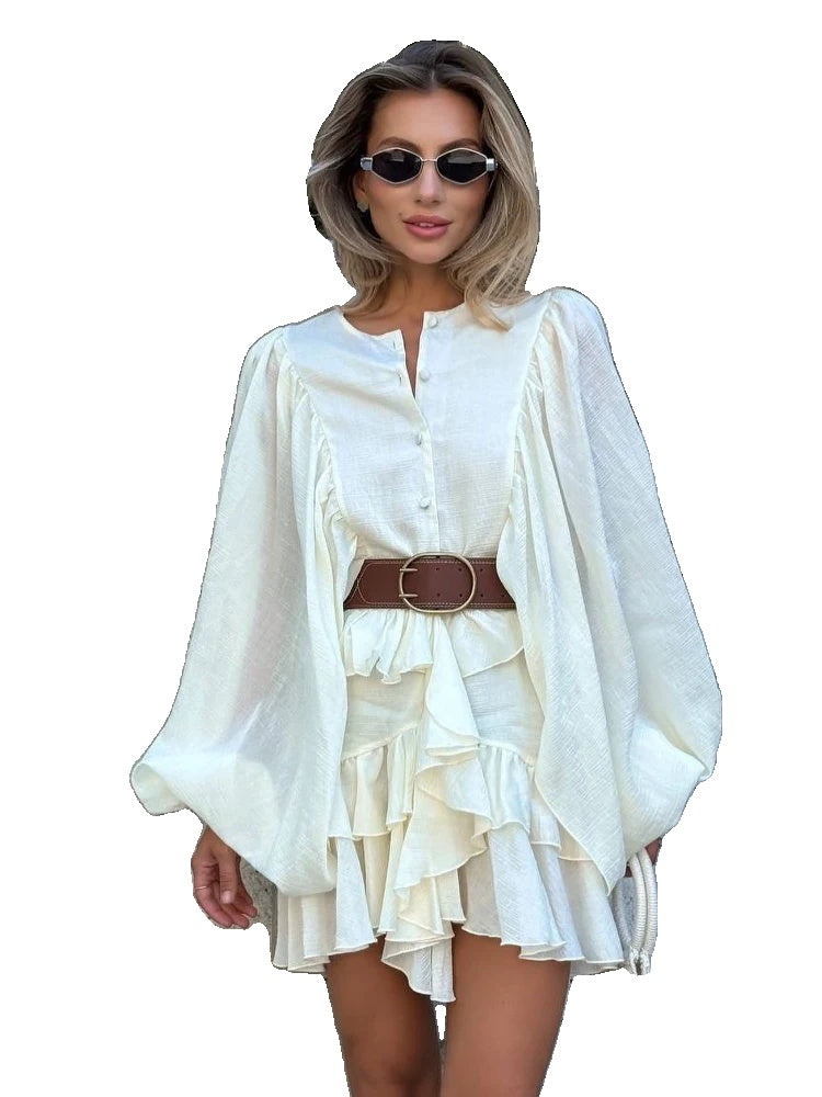 Variant image for Maxi Kleid | Elegantes Maxikleid Mit Rüschenkante Für Hochzeitsgäste Und Sommerveranstaltungen-2