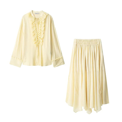 Variant image for Rafznb | Eleganter Tüllrock Damen Set Mit Hoher Taille Aus Chiffon-2