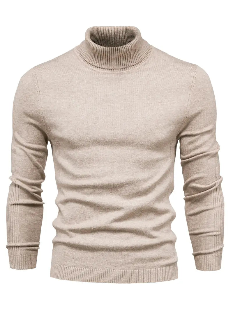 Pullover Herren Rollkragen Slim Fit | Langarm Smart Casual Hause Lune