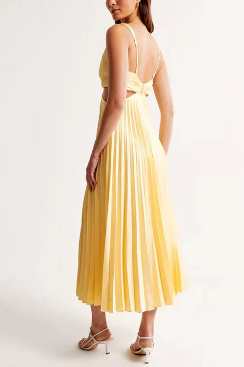 Vania | Festliches Falten-Satinkleid für Damen - Elegantes Kleid für Hochzeitsgäste-2