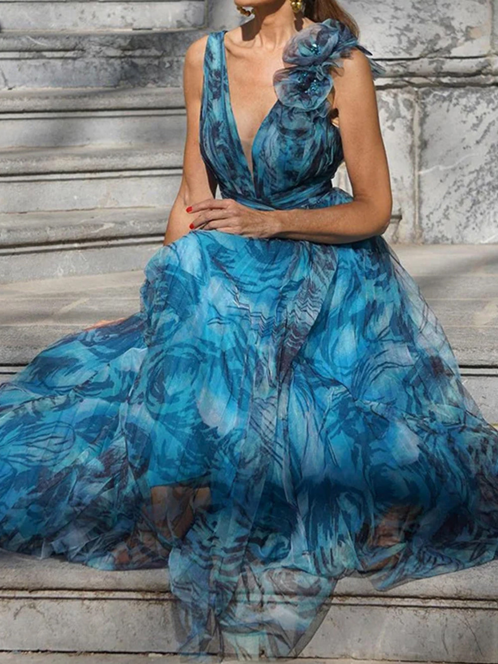 Beatriz | Ärmelloses Maxikleid für Frauen - Elegant und Fließend-3