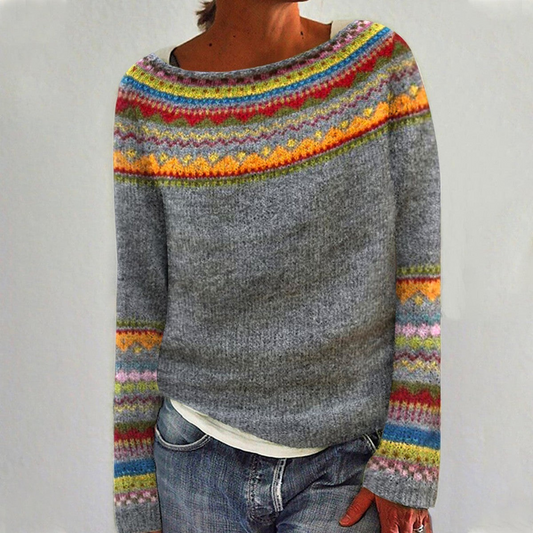 Damen Gestrickter Winterpullover Hause Lune