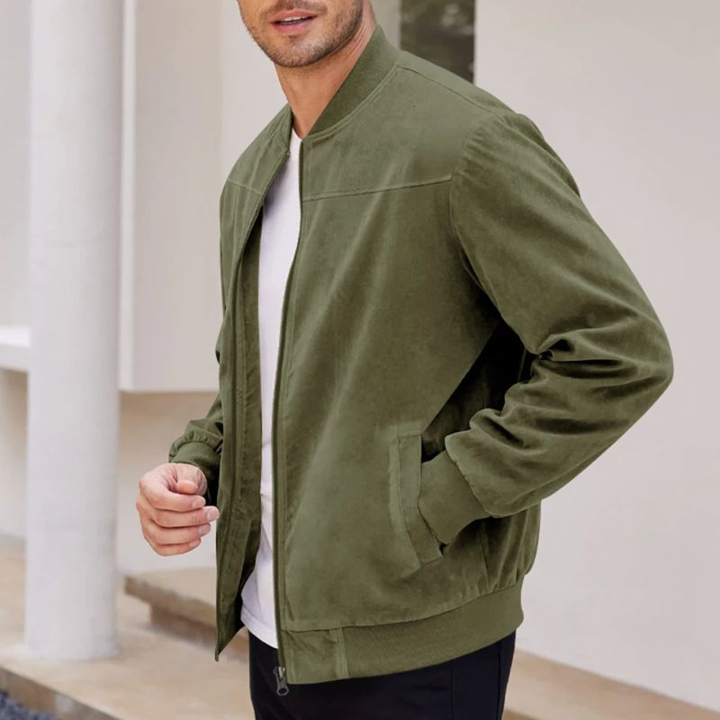 Herren Klassische Wildleder Thermojacke Hause Lune