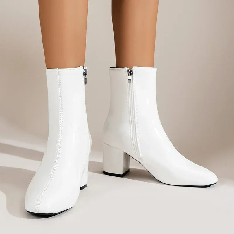 Charline | Elegante Knöchelstiefel Für Damen Mit Spitzem Fuß Und Blockabsatz 2
