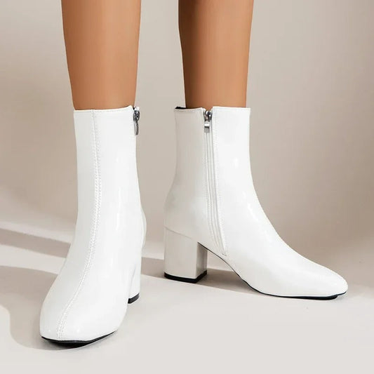 Charline | Elegante Knöchelstiefel Für Damen Mit Spitzem Fuß Und Blockabsatz 2