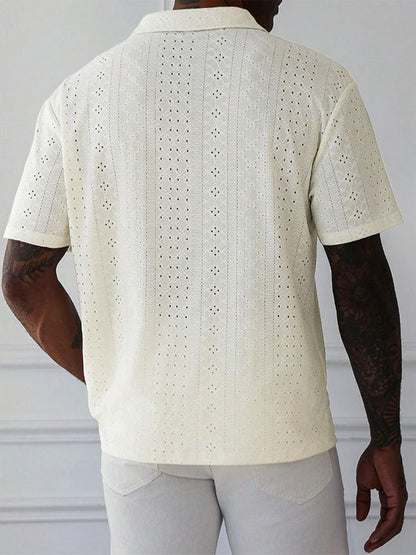 Mika | Herren Lässig Strick Polo-Shirt Hause Lune