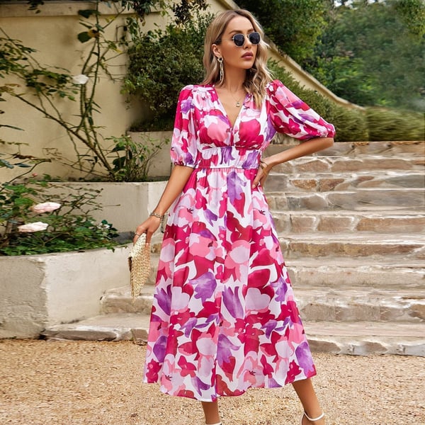 Simone | Elegantes Festliches Kleid mit V-Ausschnitt für Damen 1