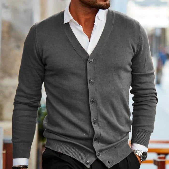 Baumwoll-Herren-Cardigan im Casual-Stil Hause Lune