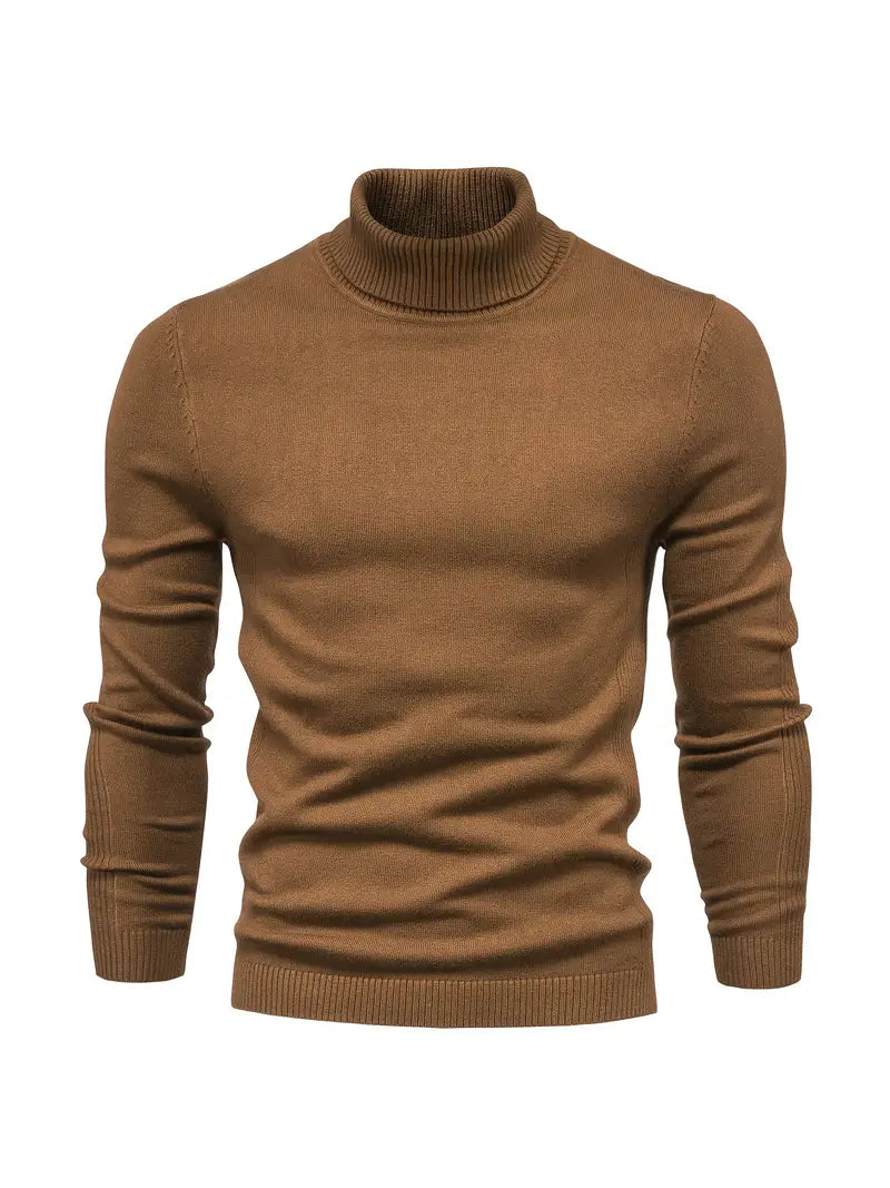 Pullover Herren Rollkragen Slim Fit | Langarm Smart Casual Hause Lune