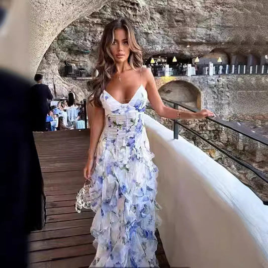Lisa | Elegantes Damenkleid mit Blumendruck für Hochzeitsgäste und festliche Anlässe 4