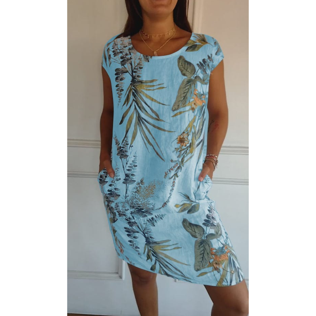 Margarita | Bequemes Damenkleid Mit Rundhalsausschnitt Für Sommeranlässe 4