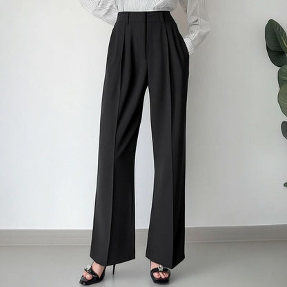 Damenhose mit hohem Bund und geradem Bein Hause Lune