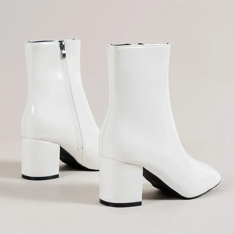Charline | Elegante Knöchelstiefel Für Damen Mit Spitzem Fuß Und Blockabsatz 4