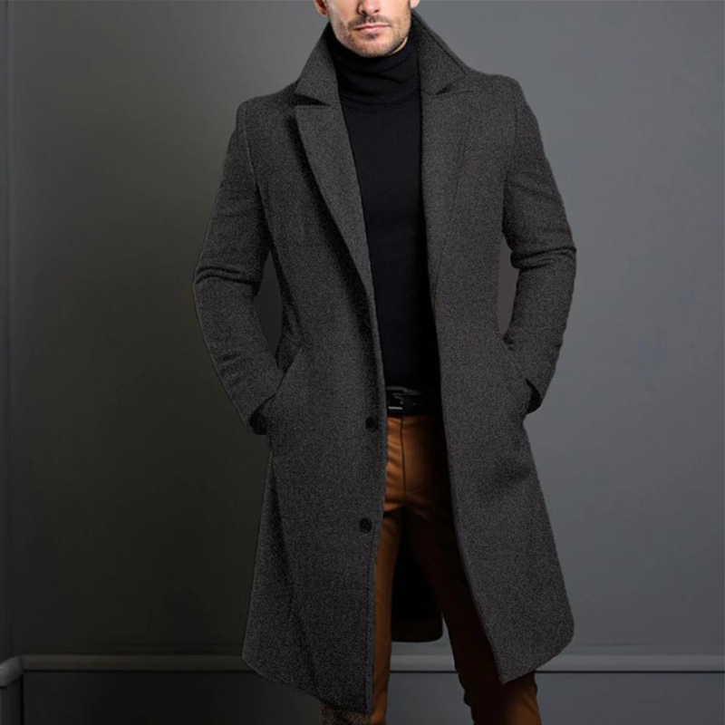 Herren Wintermantel | Slim Fit Langer Mantel Hause Lune