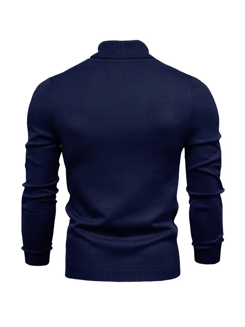 Pullover Herren Rollkragen Slim Fit | Langarm Smart Casual Hause Lune
