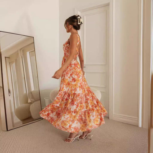 Runa | Festliches Damenkleid Mit Blumendruck Im Midi-Stil 1