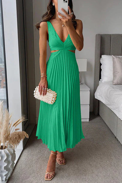Vania | Festliches Falten-Satinkleid für Damen - Elegantes Kleid für Hochzeitsgäste-3
