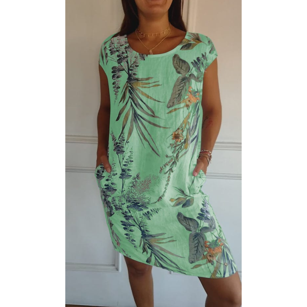 Margarita | Bequemes Damenkleid Mit Rundhalsausschnitt Für Sommeranlässe 5