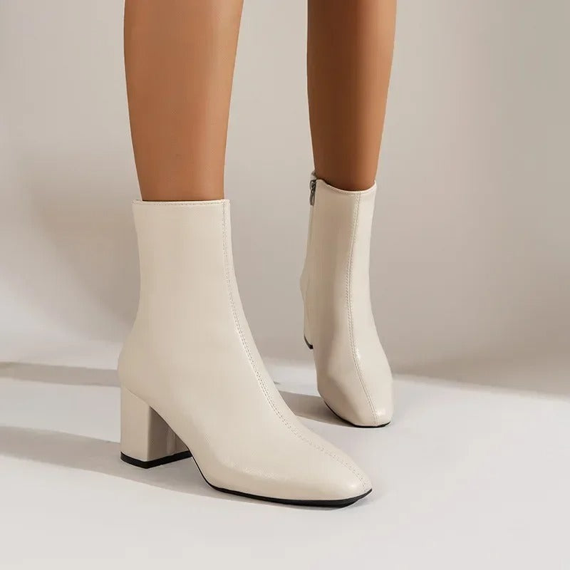 Charline | Elegante Knöchelstiefel Für Damen Mit Spitzem Fuß Und Blockabsatz 5