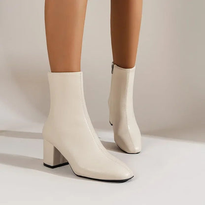 Charline | Elegante Knöchelstiefel Für Damen Mit Spitzem Fuß Und Blockabsatz 5