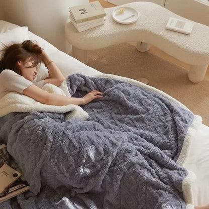 Dicke Winter Lammwoll-Decke - WarmWool Hause Lune
