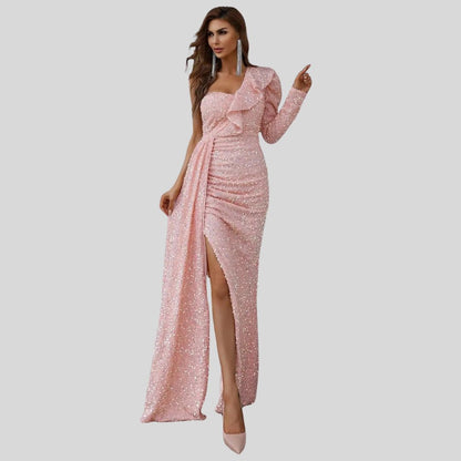 Variant image for Evan | Elegantes Maxikleid Langarm Für Festliche Anlässe-5