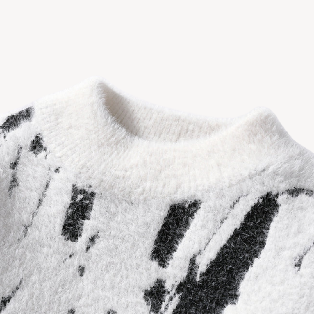 Loravelle | Men's Fuzzy Knit Sweater Hause Lune