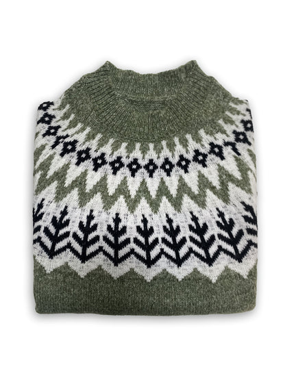 Women's Color-Block Cable Sweater - 100% Polyester Long Sleeve Round Neck Pullover with Subtle Contrast, Machine Washable & Dry Cleanable, All-Season Versatile Casual to Formal Wear Hause Lune