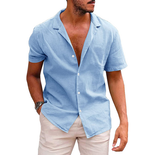Henrick | Leinen Hemd Herren Kurzarm Für Den Sommer, Stilvoll Und Bequem-2