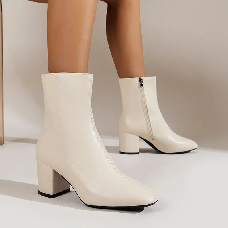 Charline | Elegante Knöchelstiefel Für Damen Mit Spitzem Fuß Und Blockabsatz 6