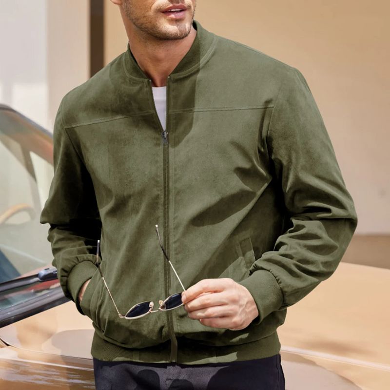 Herren Klassische Wildleder Thermojacke Hause Lune