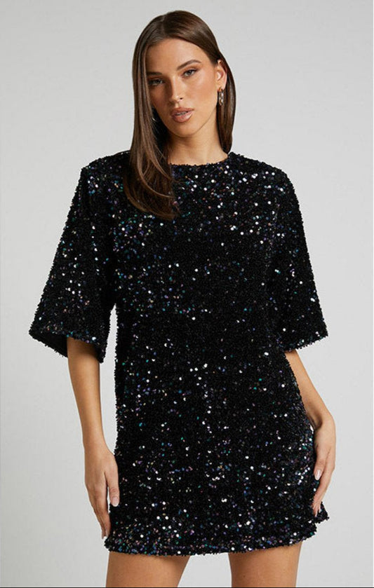 Romy | Elegantes Abendkleid mit Pailletten für Festliche Anlässe 1